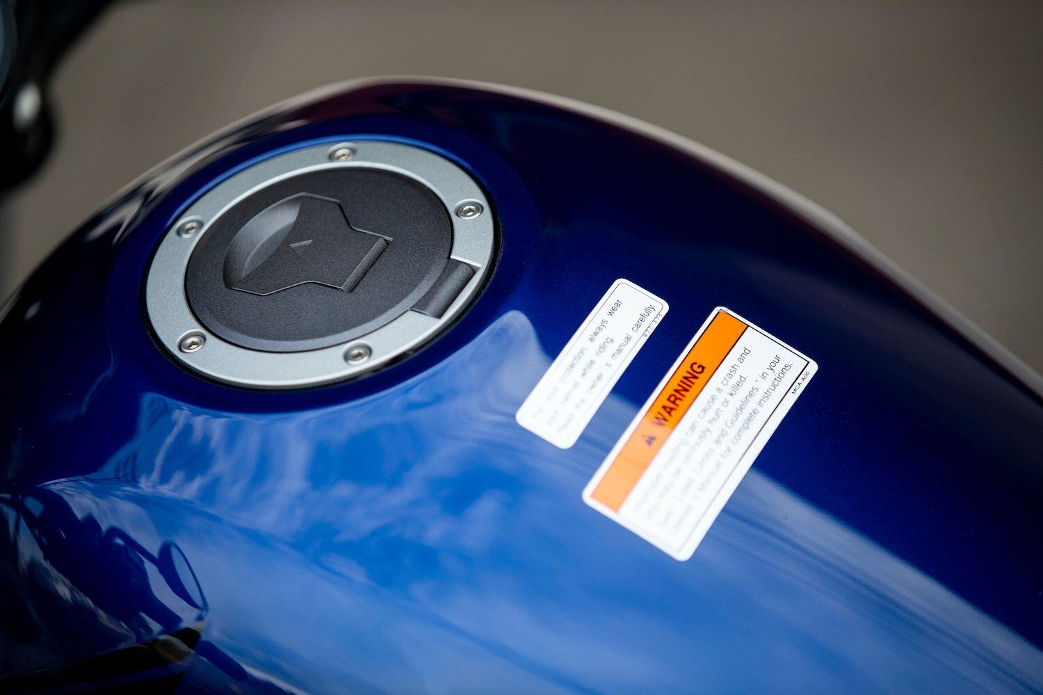 Fill ’er up. The Rebel has a 3.0-gallon fuel capacity.