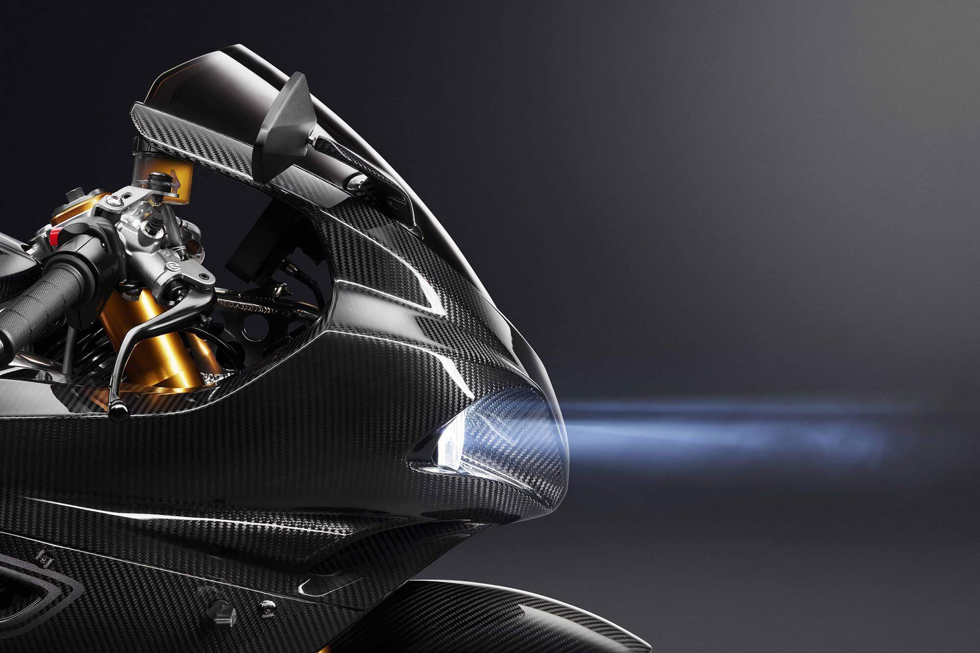 Carbon weave nose detail on the V4SV Carbon version.