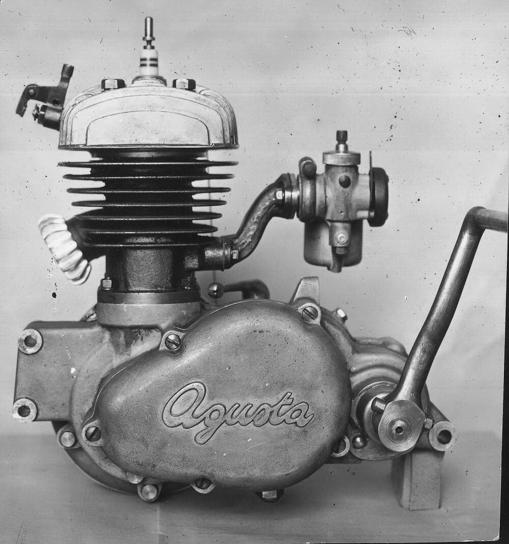 Designed in 1943, the MV 98 two-stroke engine is the two-wheeled starting point of MV Agusta.