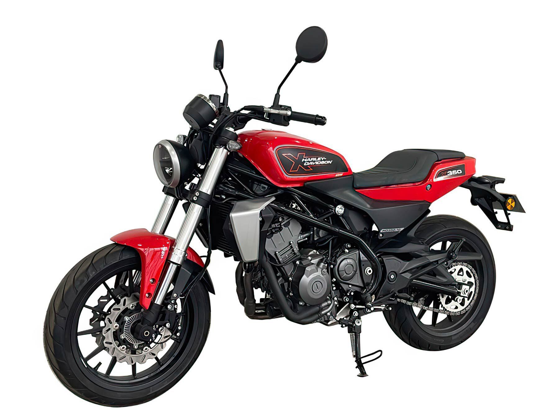 The 353cc engine in the Harley-Davidson X350 is shared with other Benelli models.