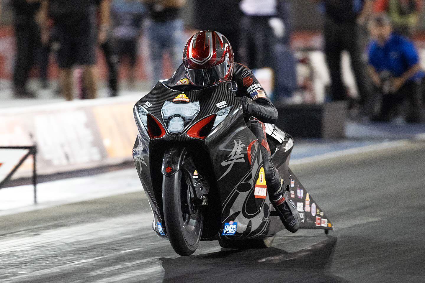 Gaige Herrera took the win on the Vance & Hines Gen III Suzuki Hayabusa in its first outing at Amalie Motor Oil NHRA Gatornationals in Gainesville, Florida.