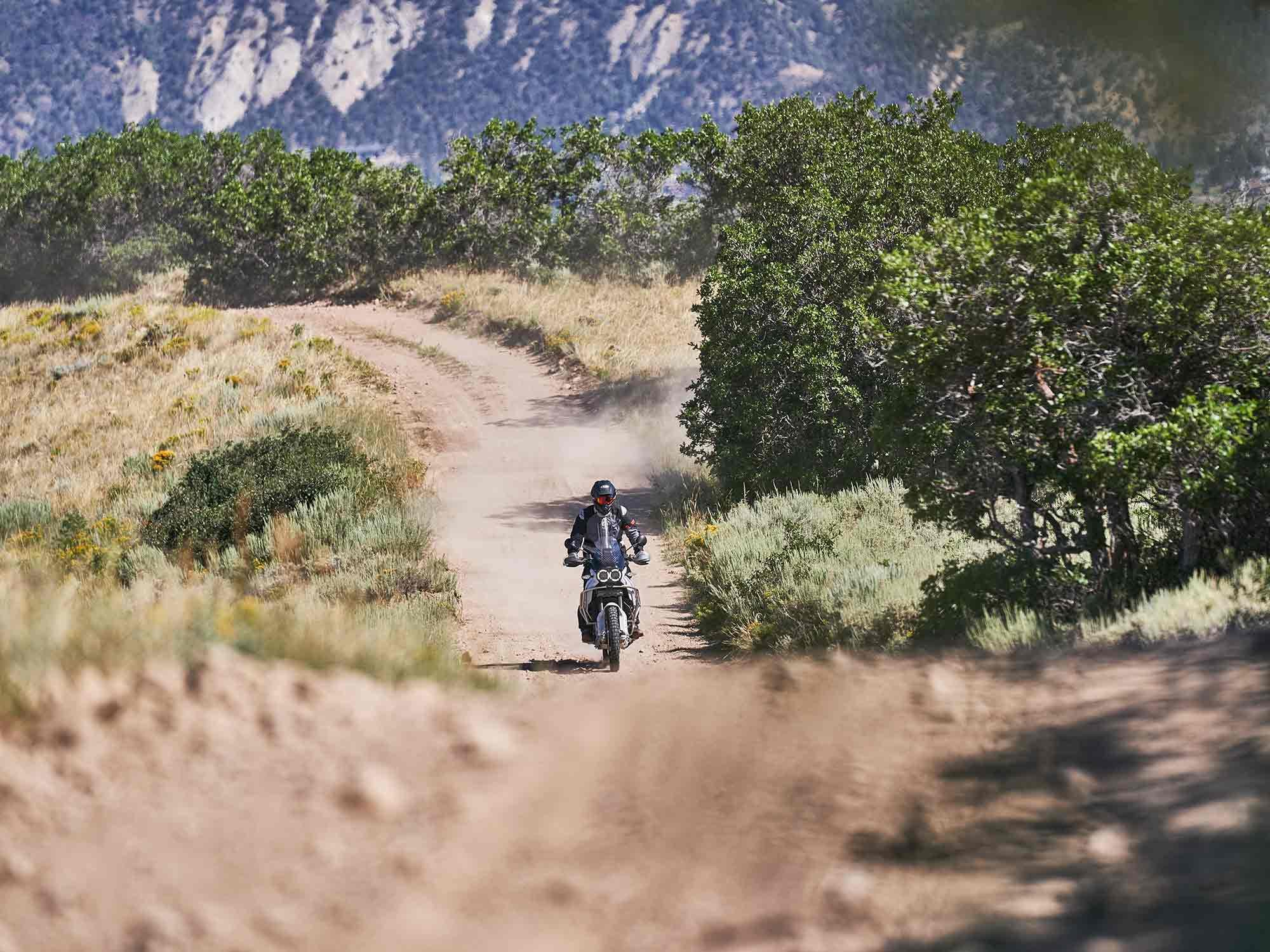 As equipped, our bikes were set up for any kind of dirt riding you can throw at it, but if that isn’t your thing, there are other packages that optimize it for touring, sport riding, or even urban environments.