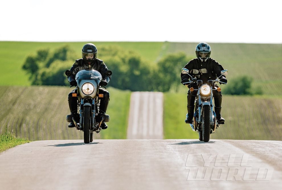 Norton Commando and BMW R90S
