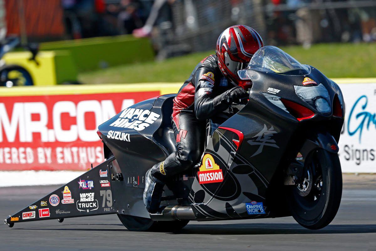 Gaige Herrera (79) sets the elapsed time national record and captures his ninth victory at the FallNationals in Dallas, TX.