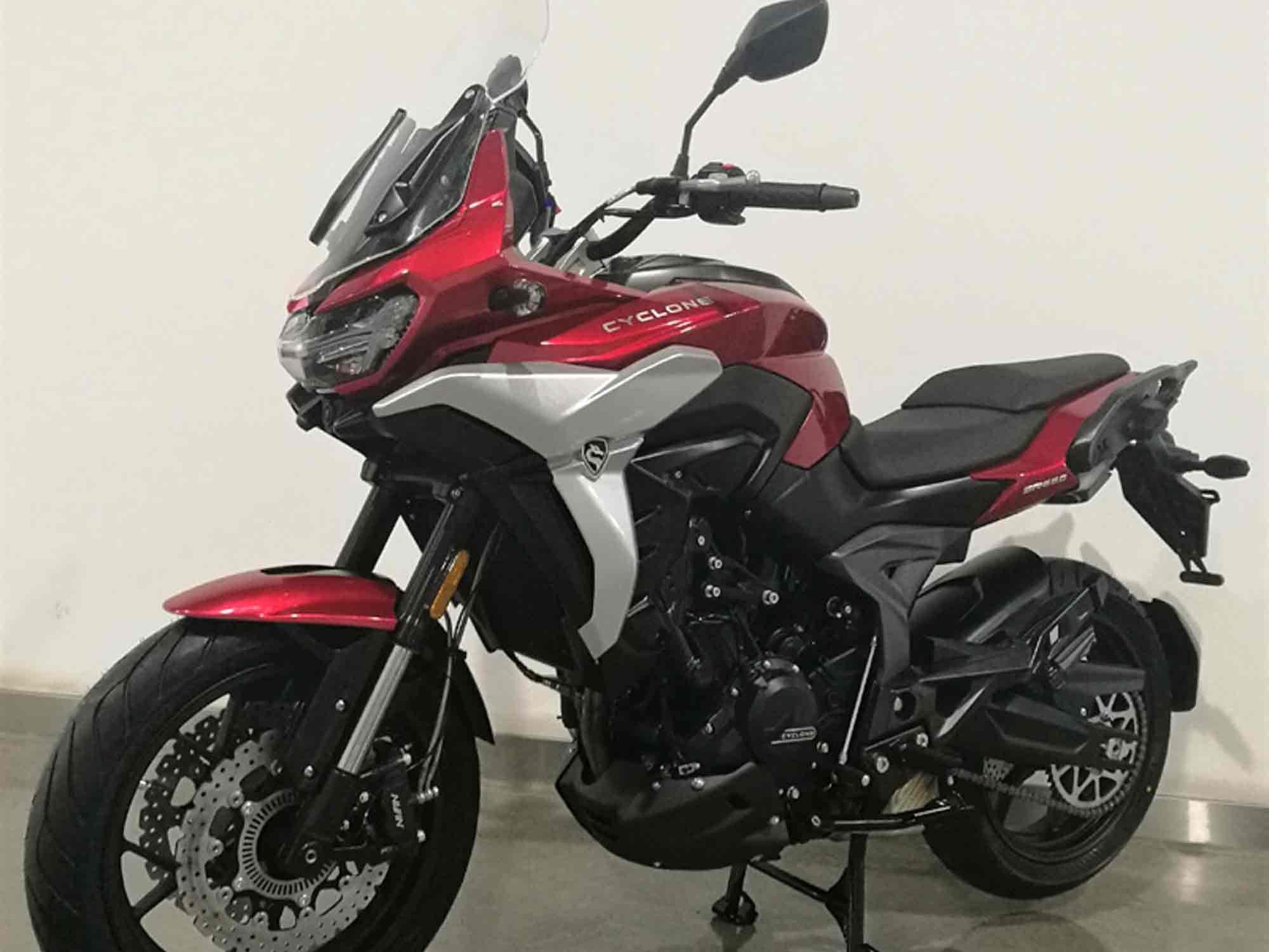 The Zongshen Cyclone RX650 adventure bike.