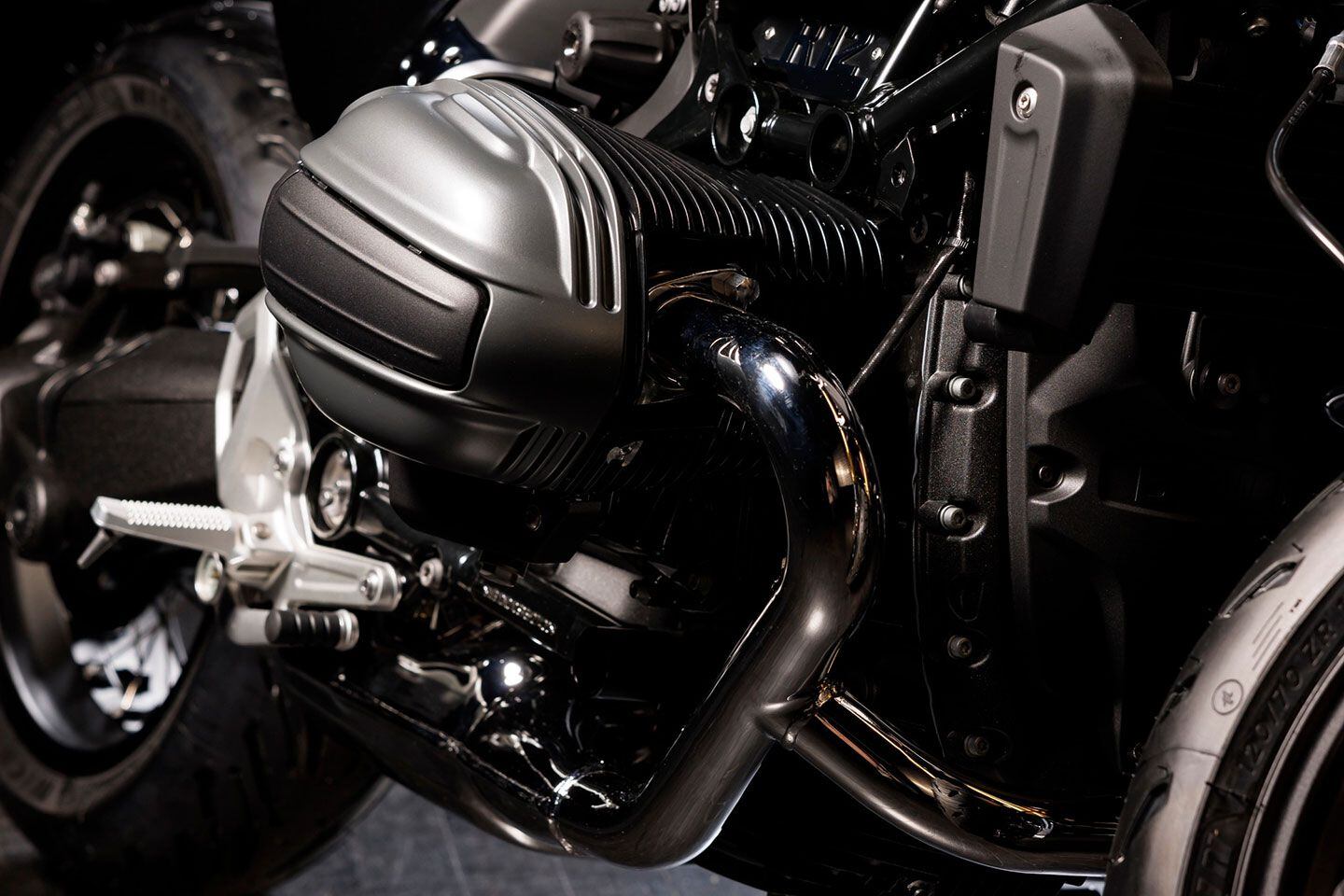 The R12 nineT uses the same air-cooled boxer twin as its predecessor.
