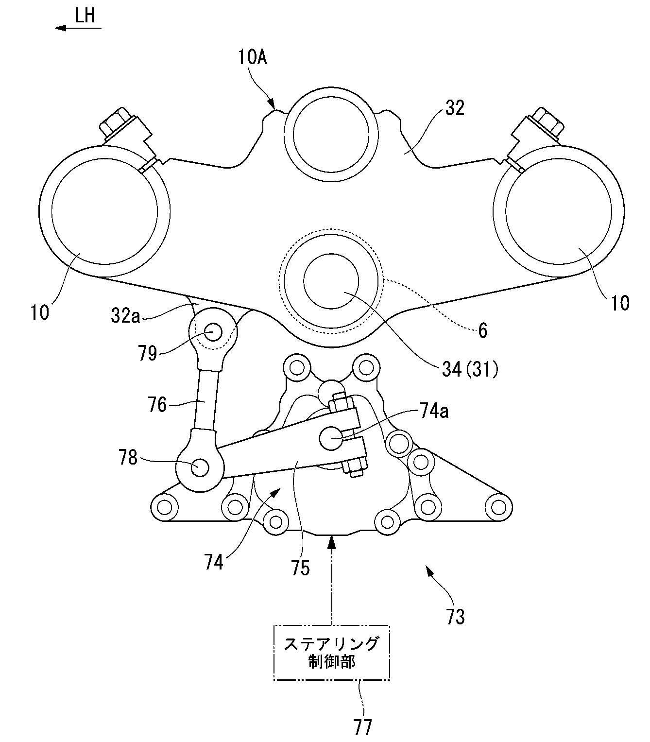 The steering actuator is very similar to a steering damper in appearance, except that it is making inputs to the steering instead of damping sharp unwanted inputs.