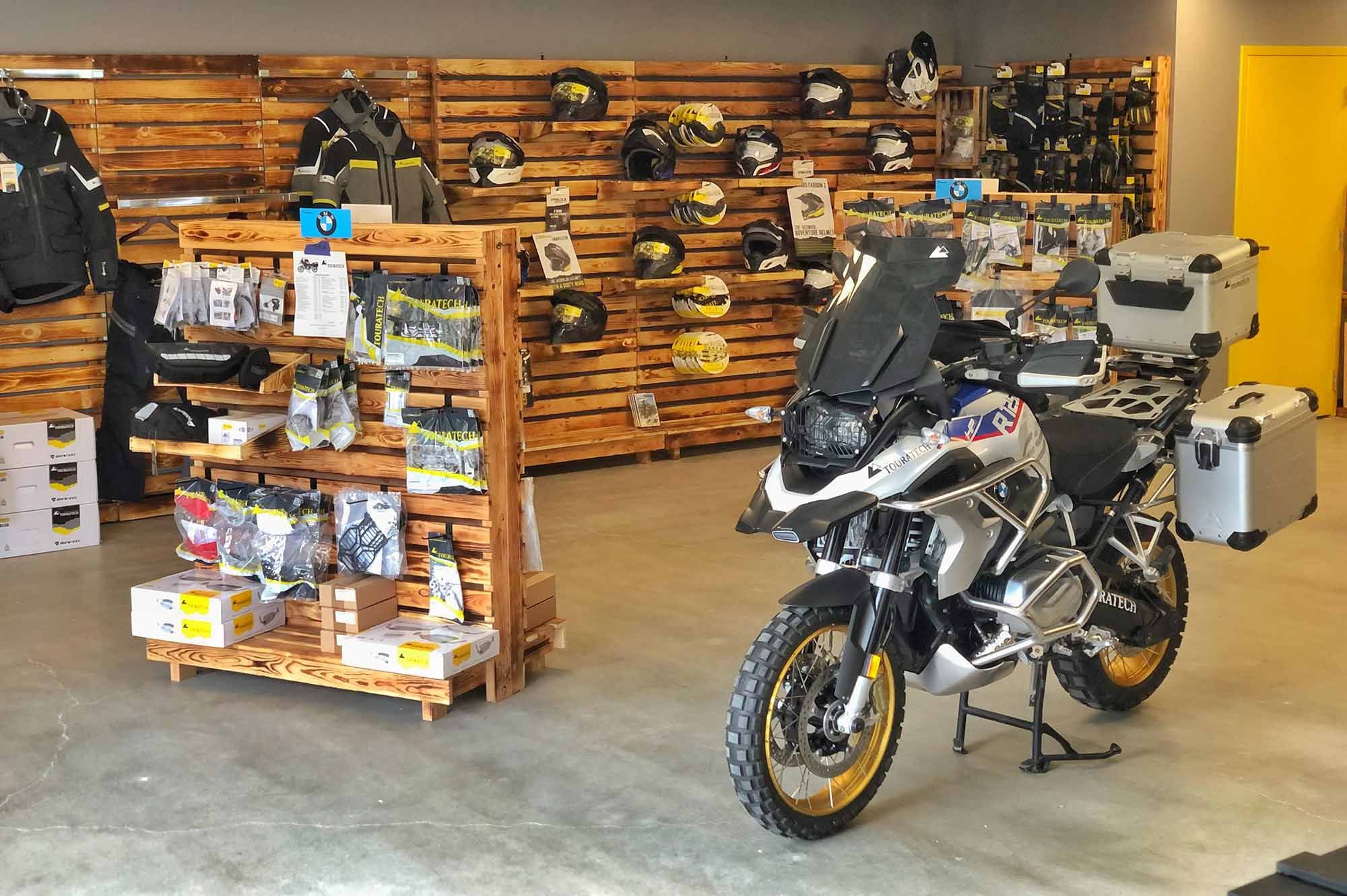 A look inside the Touratech-USA East retail shop which opened this May in Brookfield, Connecticut.
