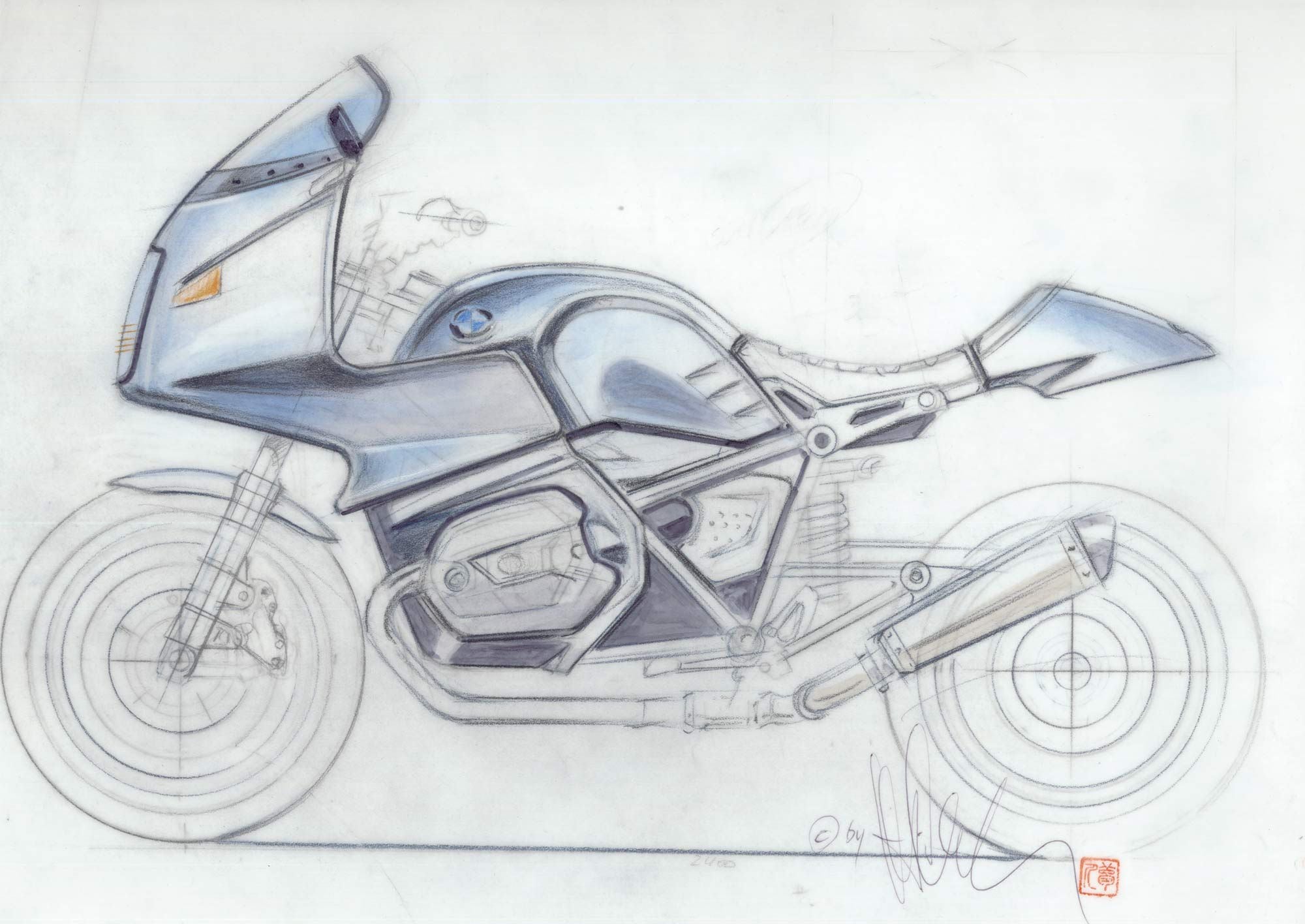 Muth’s latest project is a reimagination of the RS using the running gear from BMW’s current R nineT.