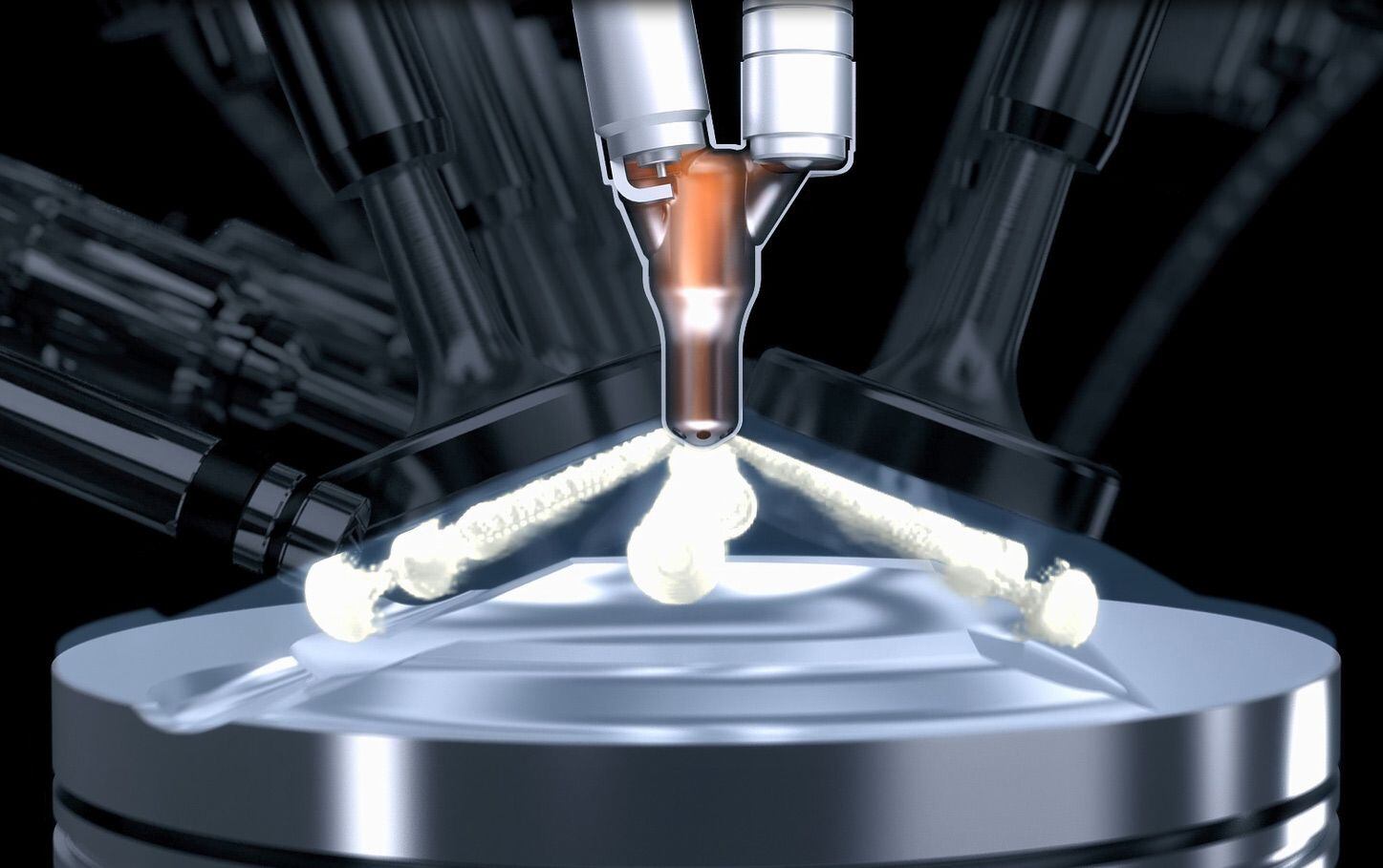 Flame-jet ignition (here one from Mahle Powertrain) can allow for a quicker and more complete burn of leaner mixtures.