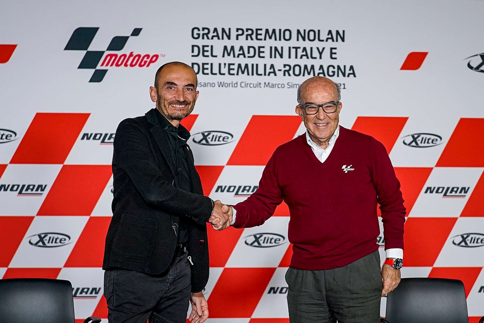 Kingmakers: Claudio Domenicali (Ducati’s CEO) and Carmelo Ezpeleta (Dorna’s CEO) made the joint announcement that Ducati would develop and provide the bikes for the MotoE World Cup series, starting in 2023.
