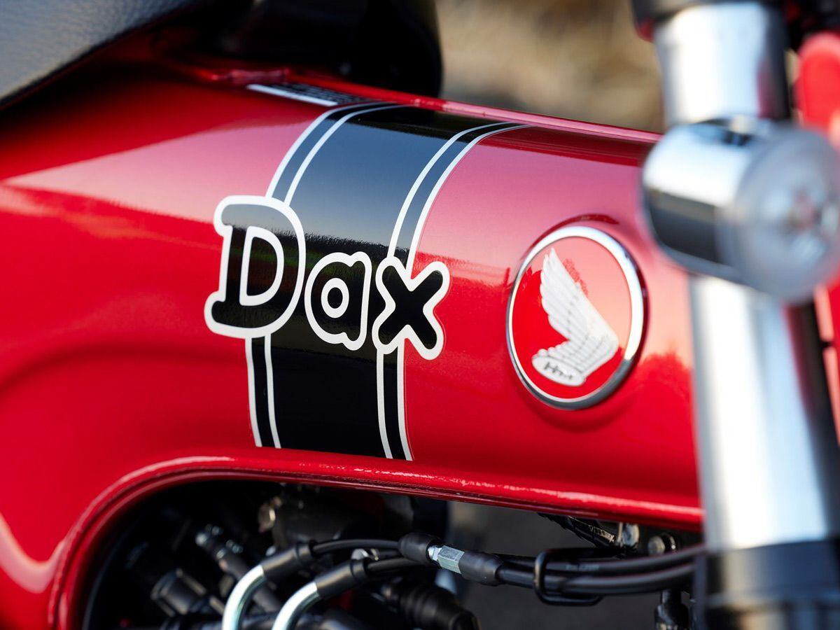 Don’t plan on going too far; that frame holds just 1 gallon of gas in the top rail.