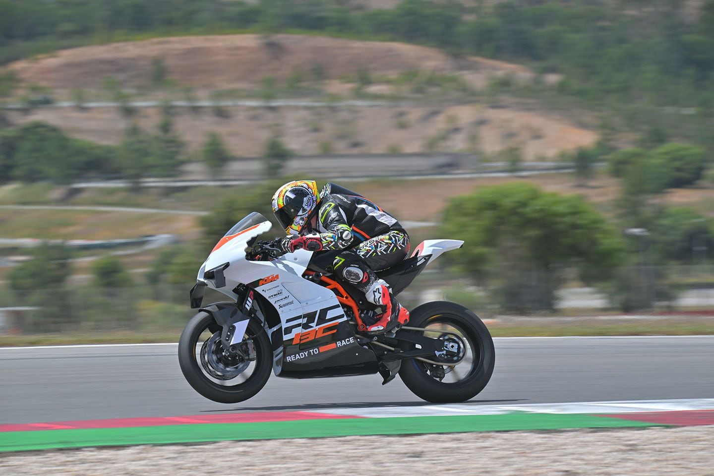 KTM’s RC 8C has a fairly roomy cockpit considering its mass.