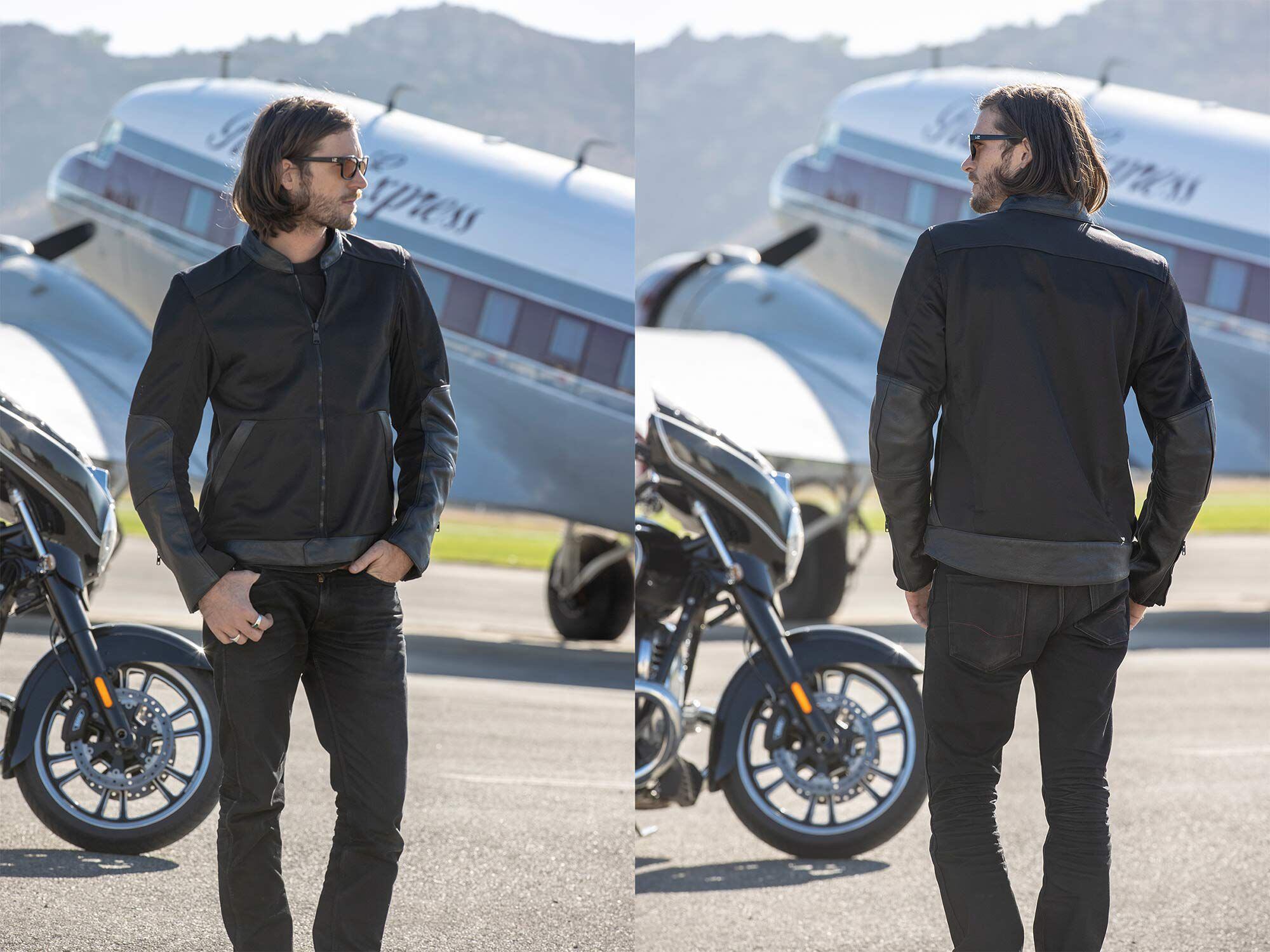 Made primarily of leather and a polyester mesh, the Draft jacket is, classically, available in any color you want so long as it’s black.