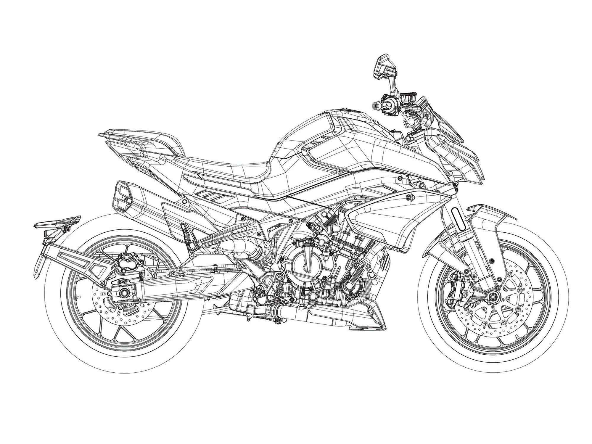 CFMoto has filed paperwork in Europe for its 800NK roadster, which we believe could be shown as early as EICMA this November.