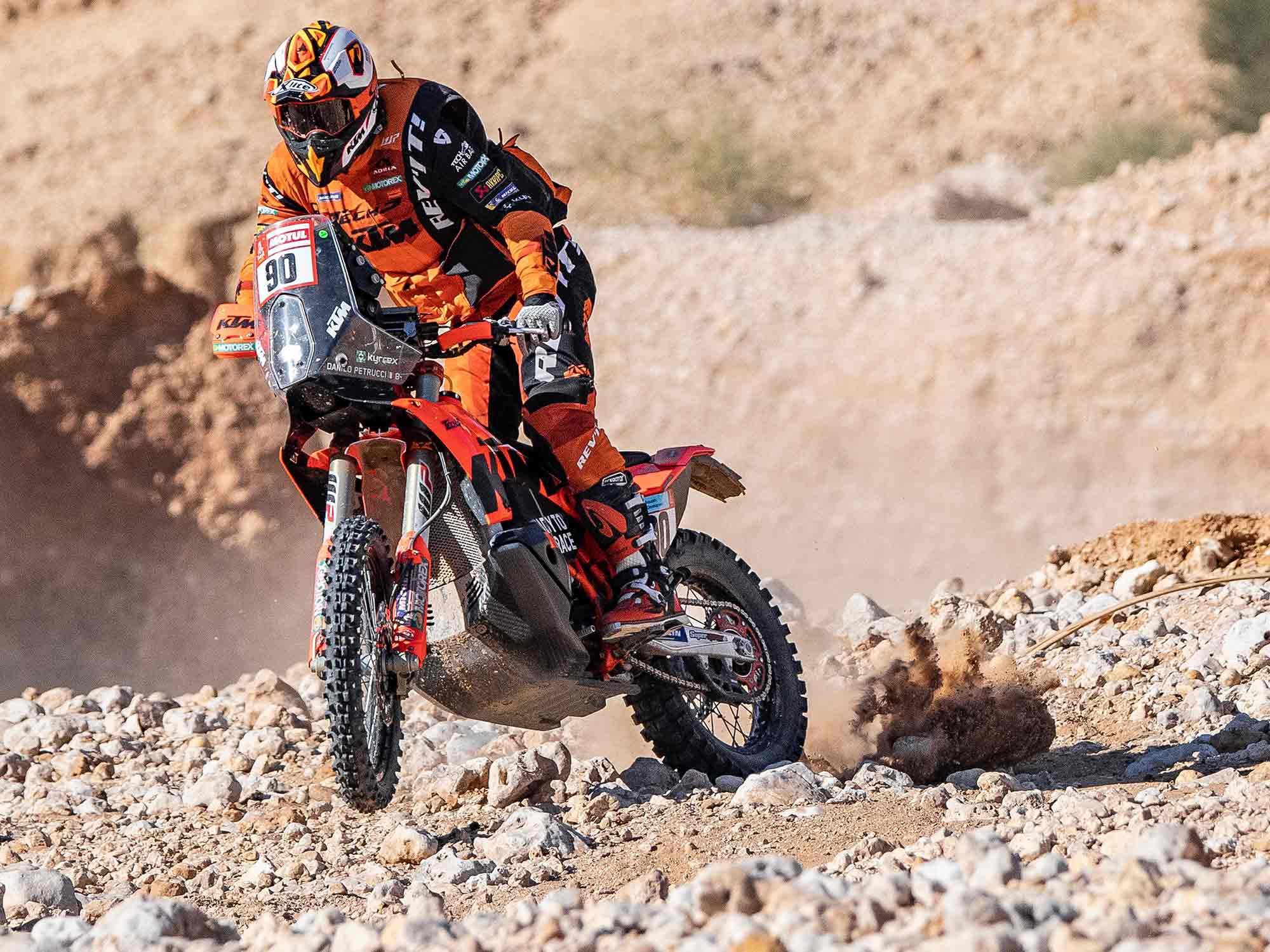 Dakar is one of the toughest races in the world, but Petrucci enjoyed the challenge.