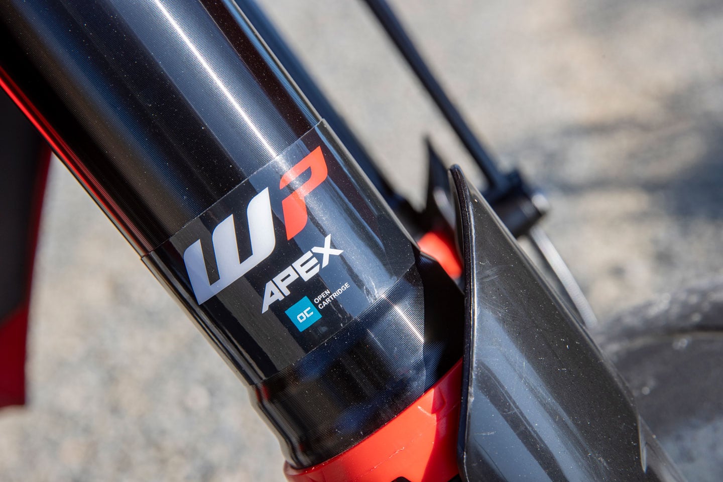 The 48mm WP Apex fork is an open-cartridge separate function fork.