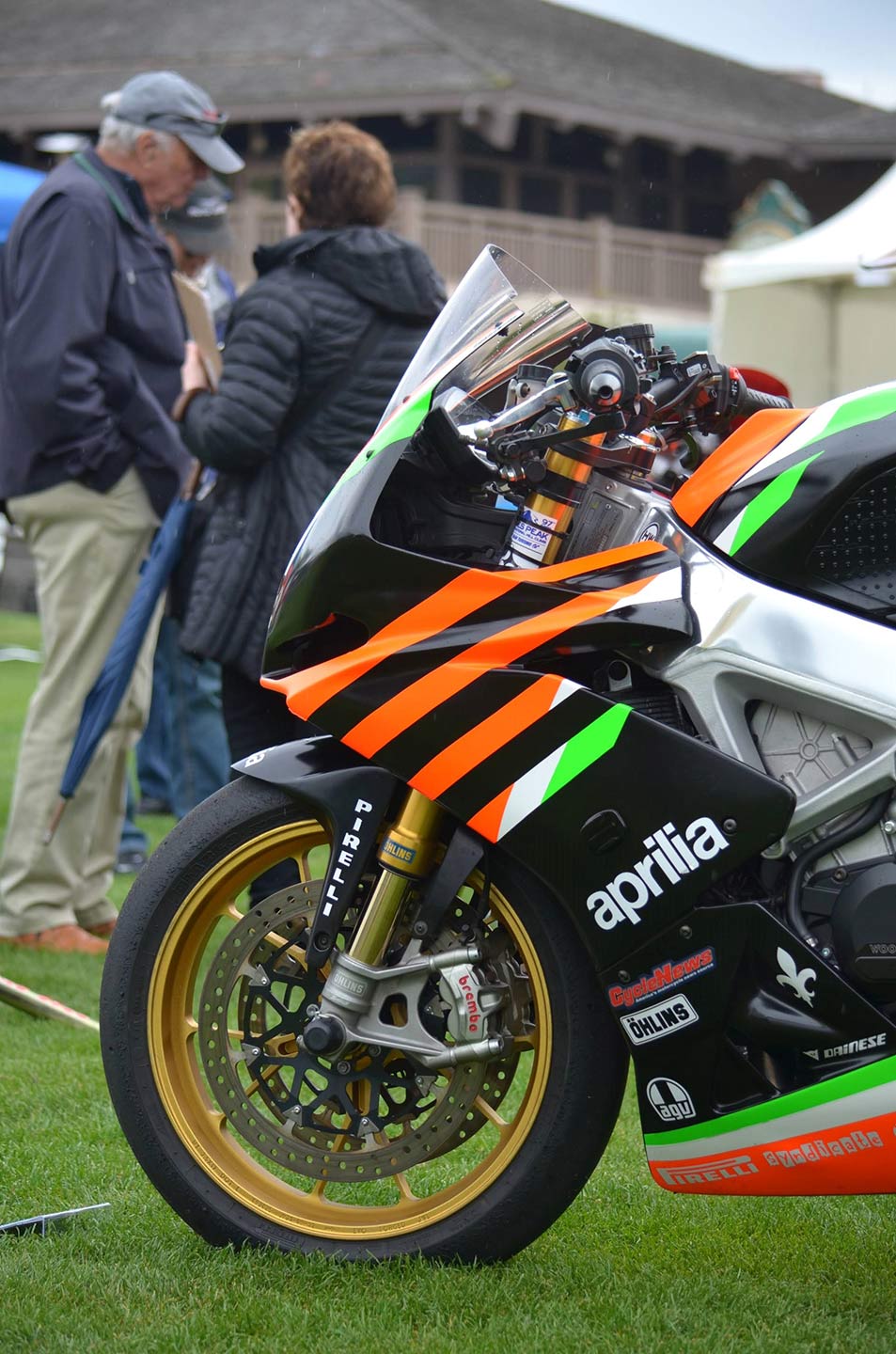 Also on display at this year’s Quail was the record-setting 2018 Aprilia Tuono V4 1100 Factory ridden by Rennie Scaysbrook at The Broadmoor Pikes Peak International Hill Climb.