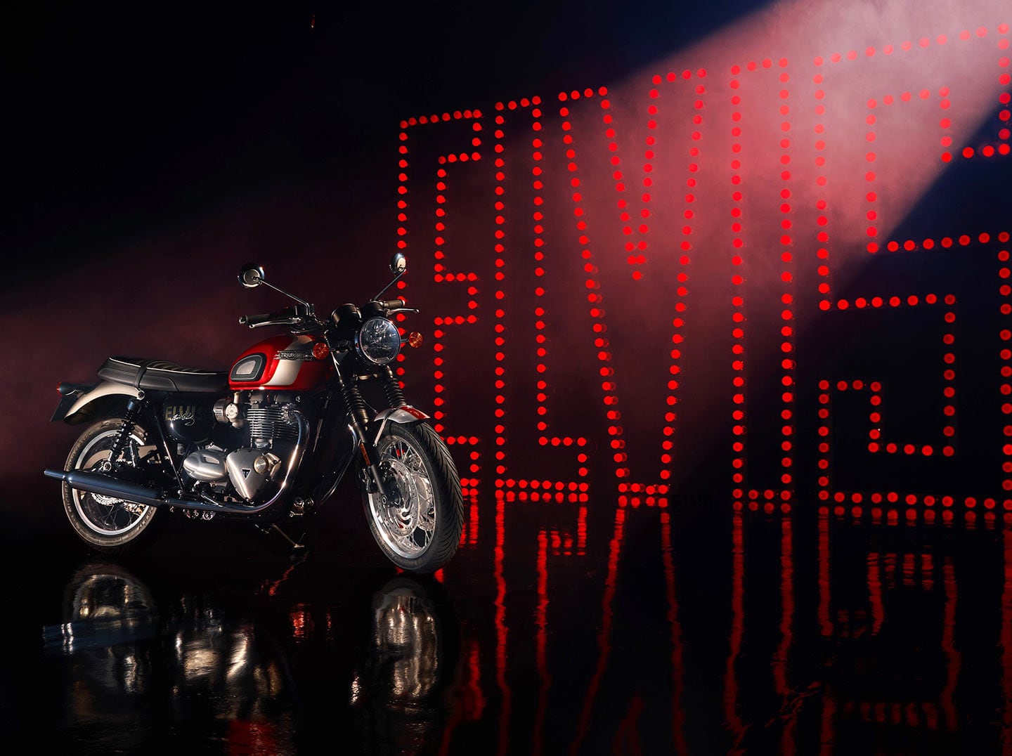 Triumph’s new T120 Elvis Presley Limited Edition, based on the modern-gen T120 model, packs on some not-so-subtle details and nods to the King of rock ’n’ roll.
