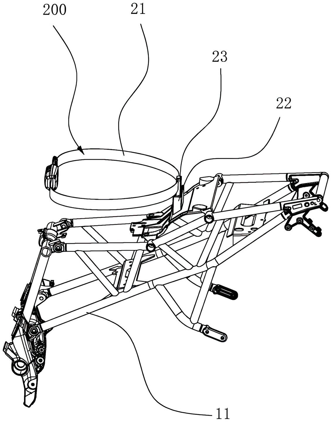 Another version would use a cloth belt that would attach behind the rider.