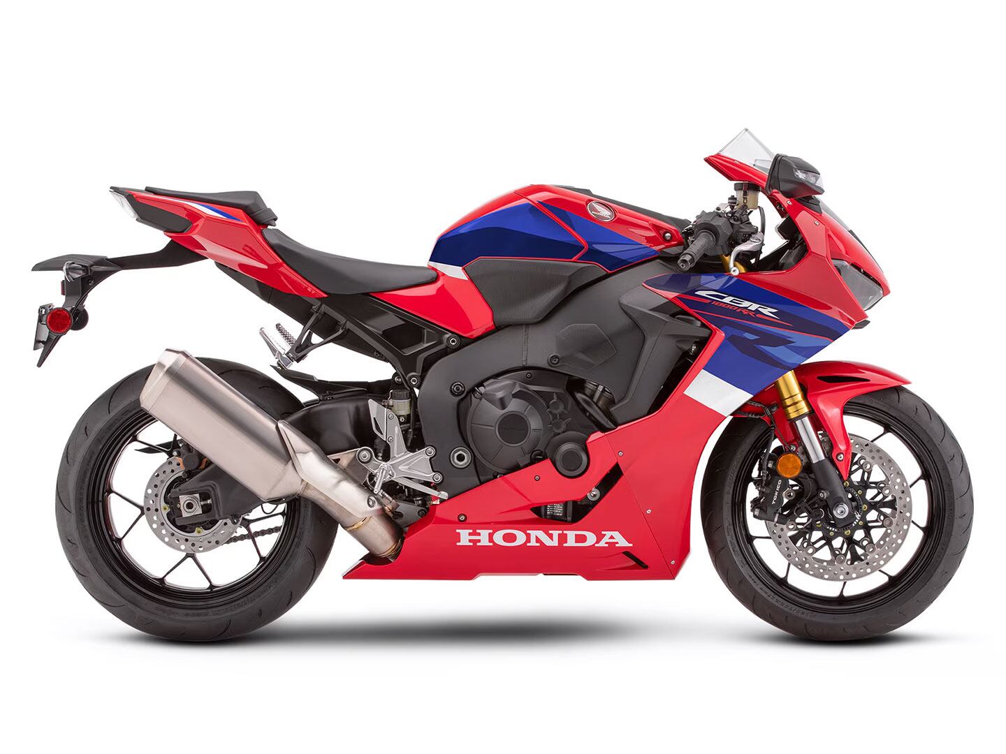 Honda’s CBR1000RR is available in one color option and with or without ABS.
