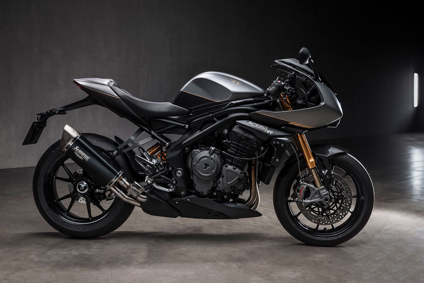 Triumph’s 2025 Speed Triple 1200 RR Breitling Limited Edition has multiple exclusive features from the paint to special parts.