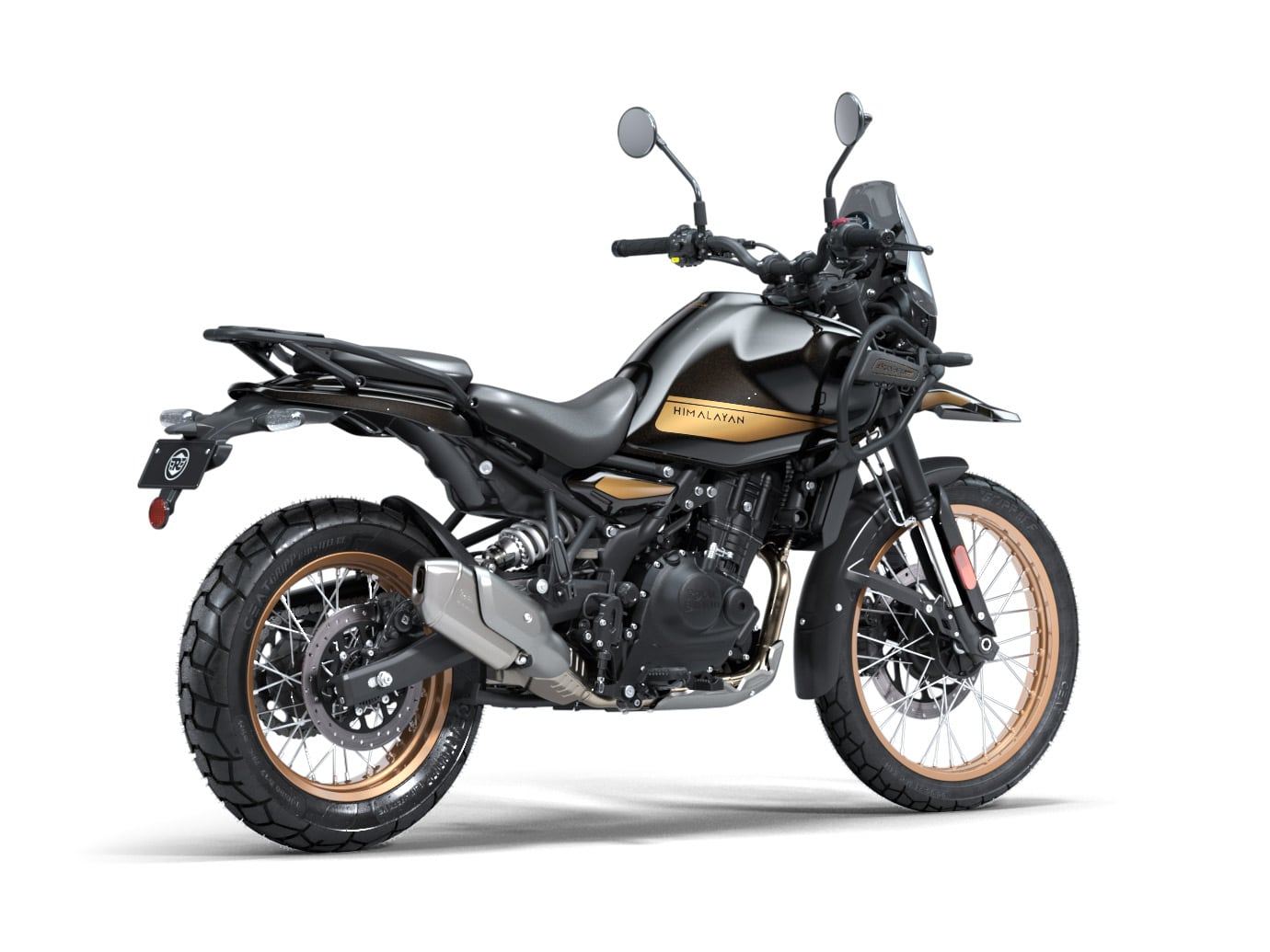 Much of the chassis and engine components come straight off the Himalayan.