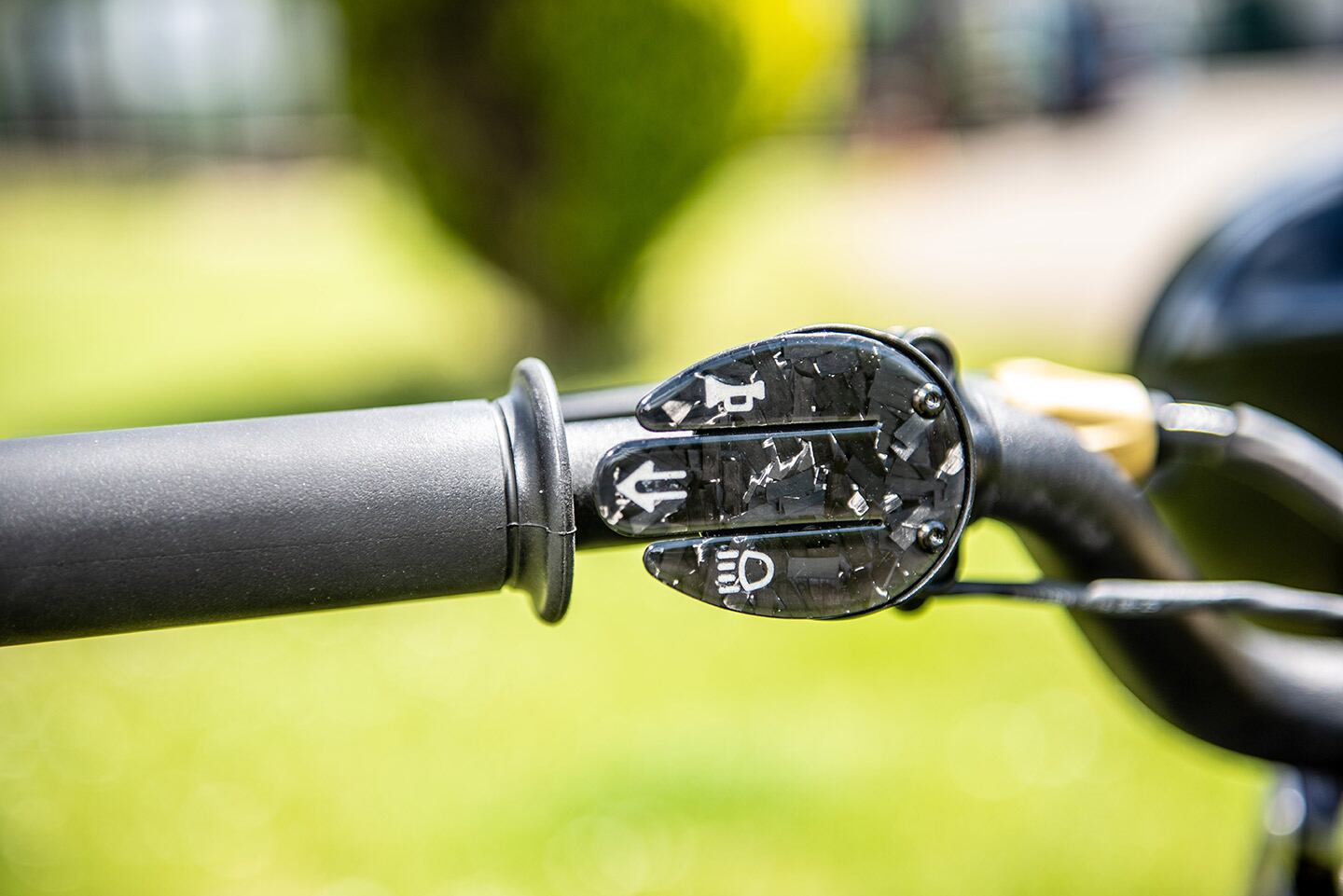 Even the switch gear is carbon fiber.