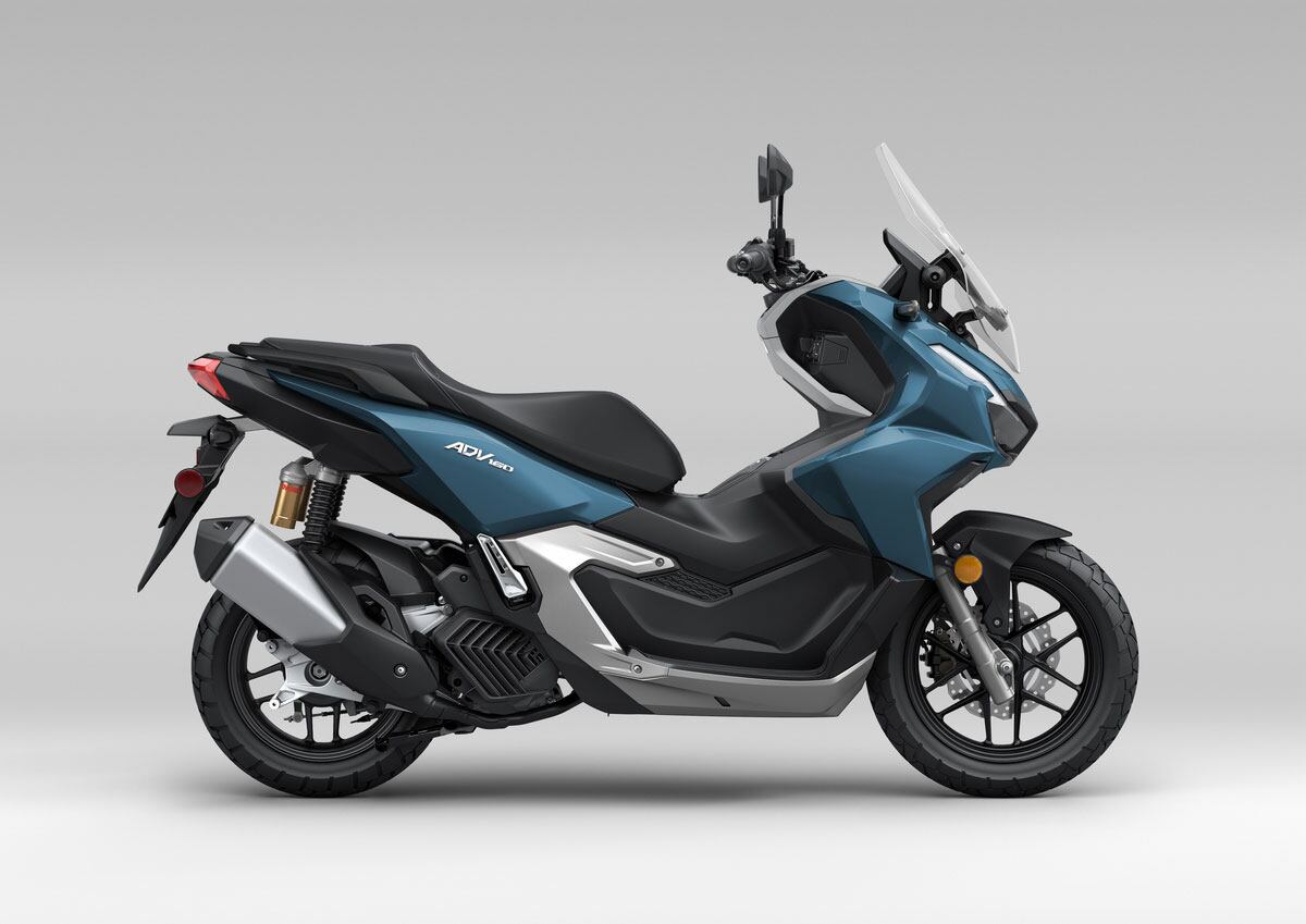 2025 Honda ADV160 in Pearl Blue.