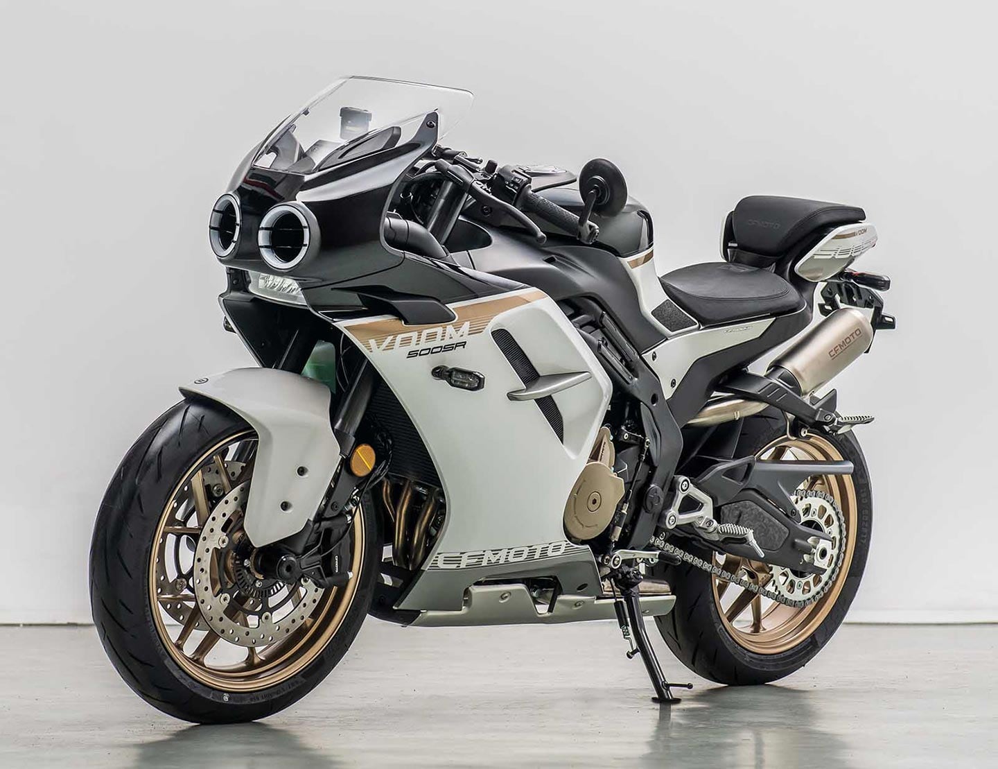 CFMoto’s 500SR Voom is powered by a 500cc inline-four.