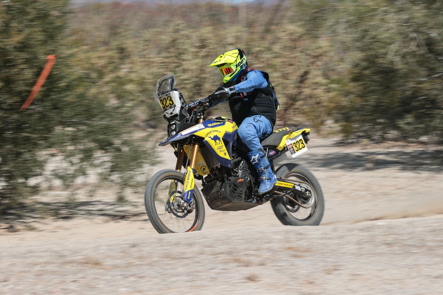 The V-Strom 800DE is faster than my ability to navigate on Day 1.
