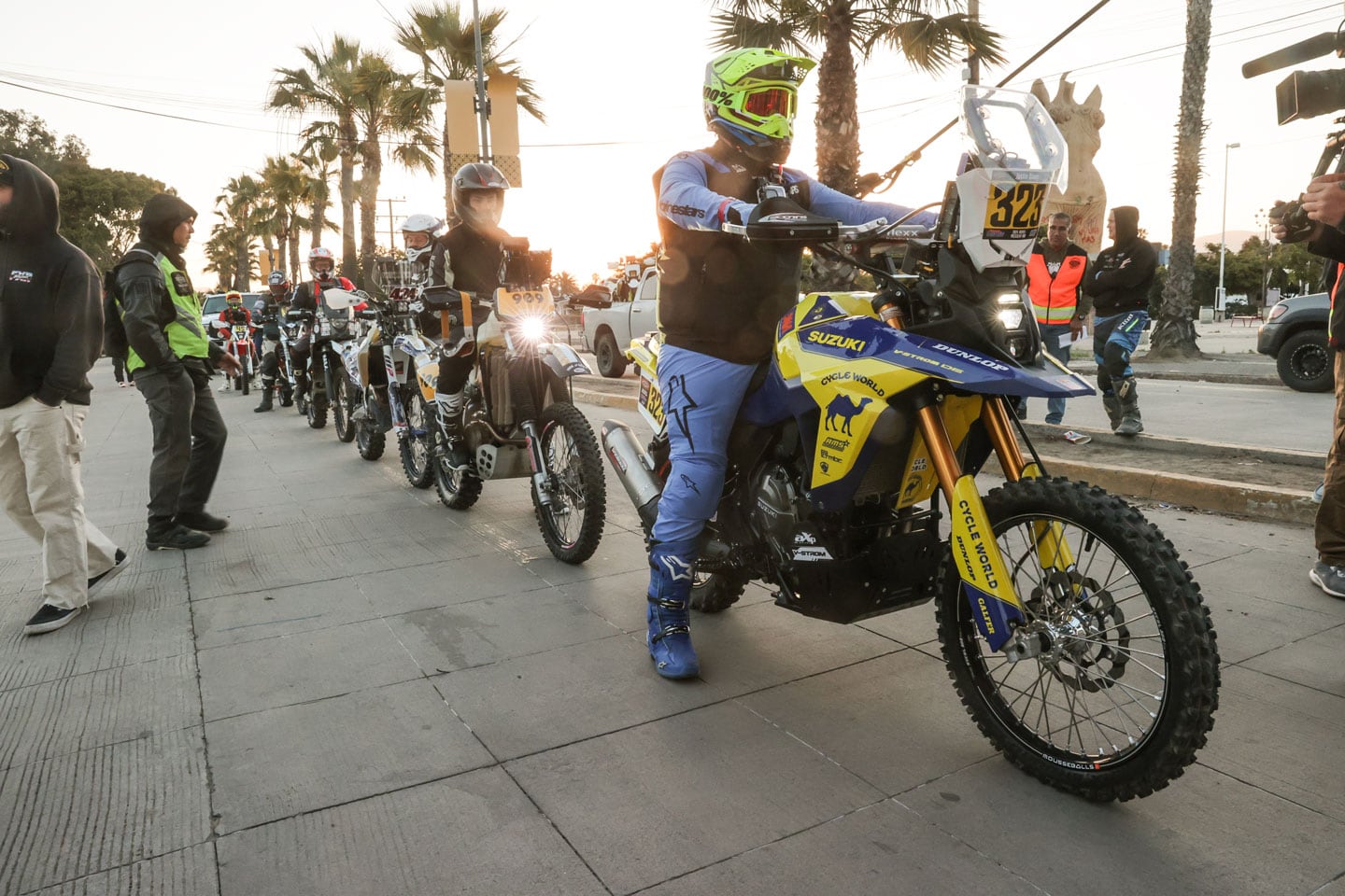 How would our V-Strom 800DE fare against lighter dirt bikes? We’d soon find out.