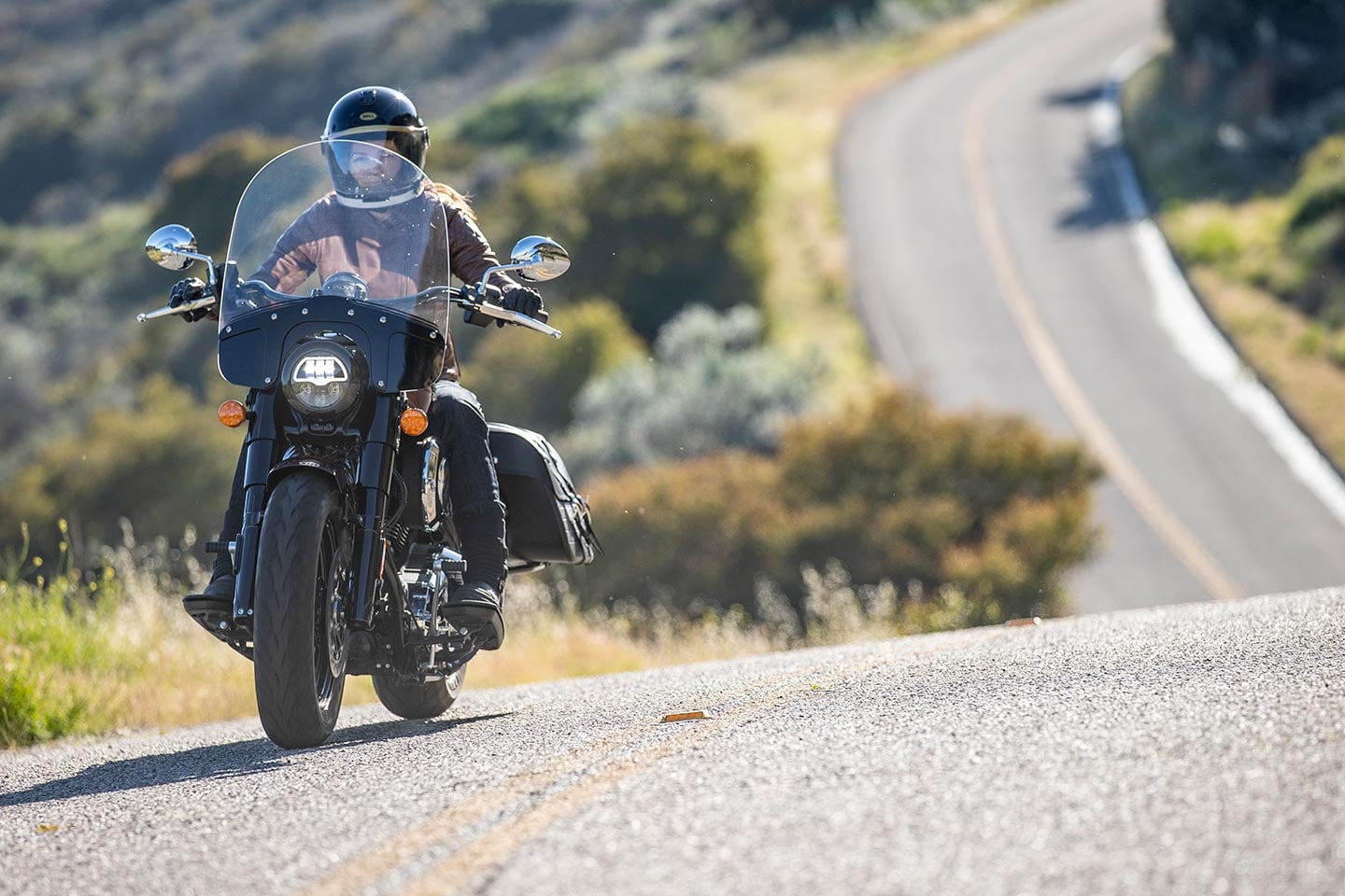 The Indian Super Chief Limited is smile-inducing when cruising in the evening golden hour on empty roads with your hair flowing in the wind.