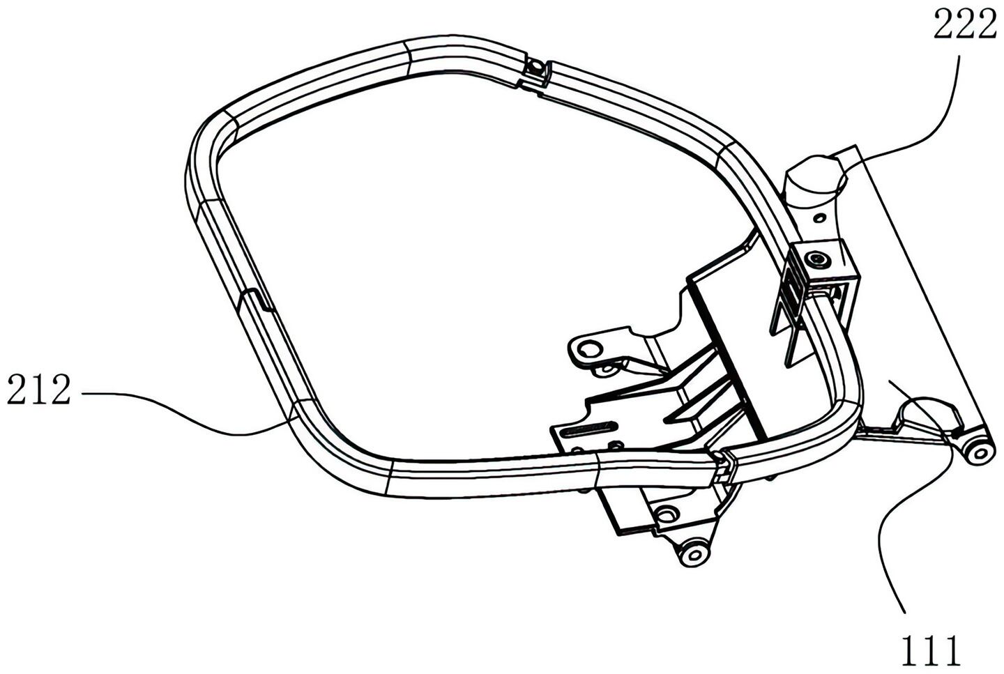 Another view of the bar version of the concept, which resembles amusement park lap bars.