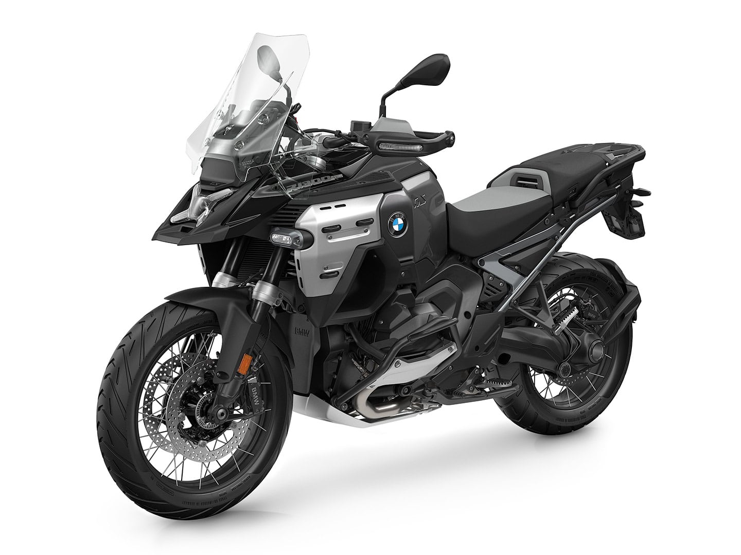 That means the new 145 hp, 1,300cc boxer engine with ShiftCam tech appears here, but the 2025 Adventure also gets a new profile with an emphasis on the aluminum tank and its storage capability. Triple Black option shown.