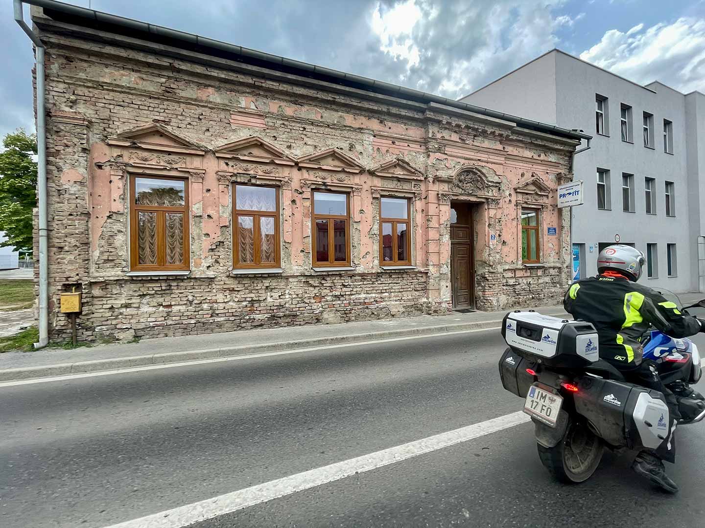 Passing through a village in Croatia.