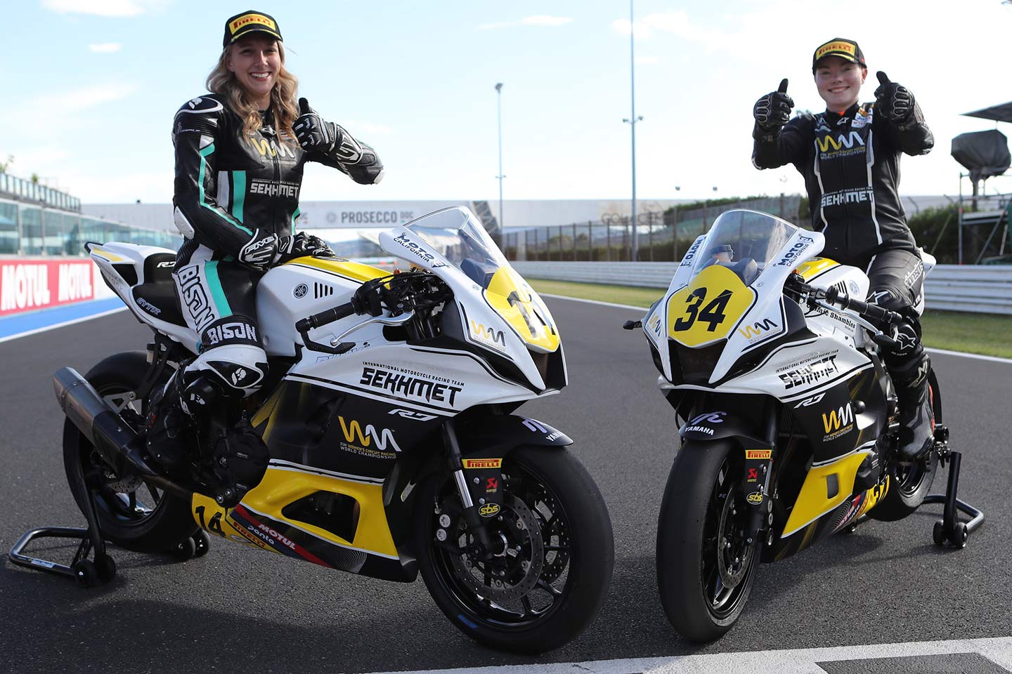 Dobbs had never been to Europe until the first test day of her Yamaha YZF-R7.