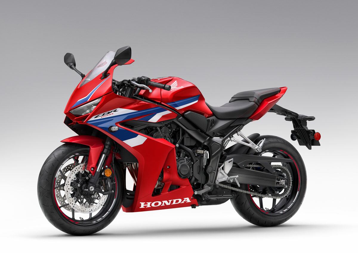 2024 Honda CBR650R in Grand Prix Red.