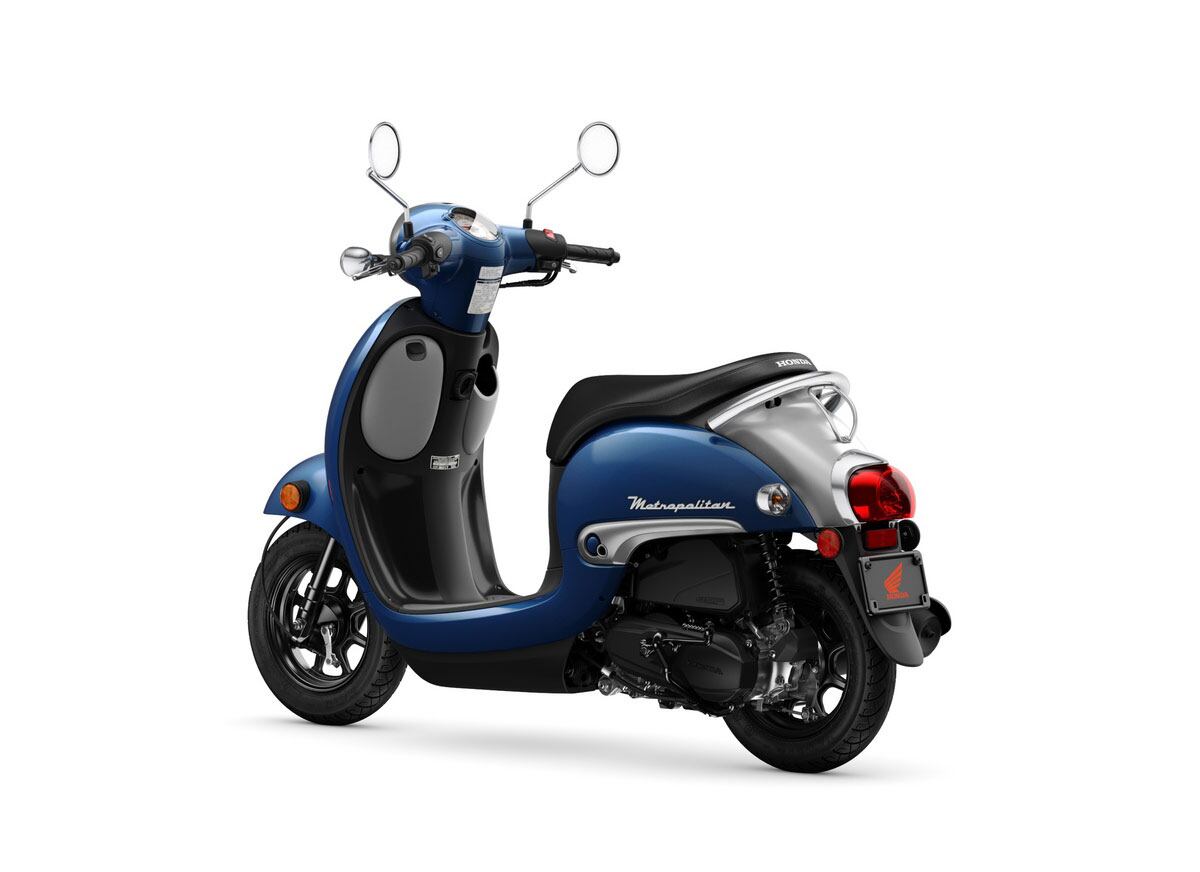 The 2025 Honda Metropolitan in Denim Blue Metallic.