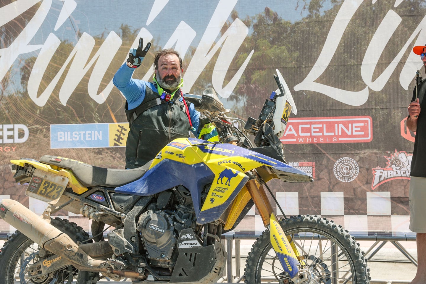What an experience! Making it to the finish line, even after the days of failure before, has me hooked on rally racing and the DR Big.