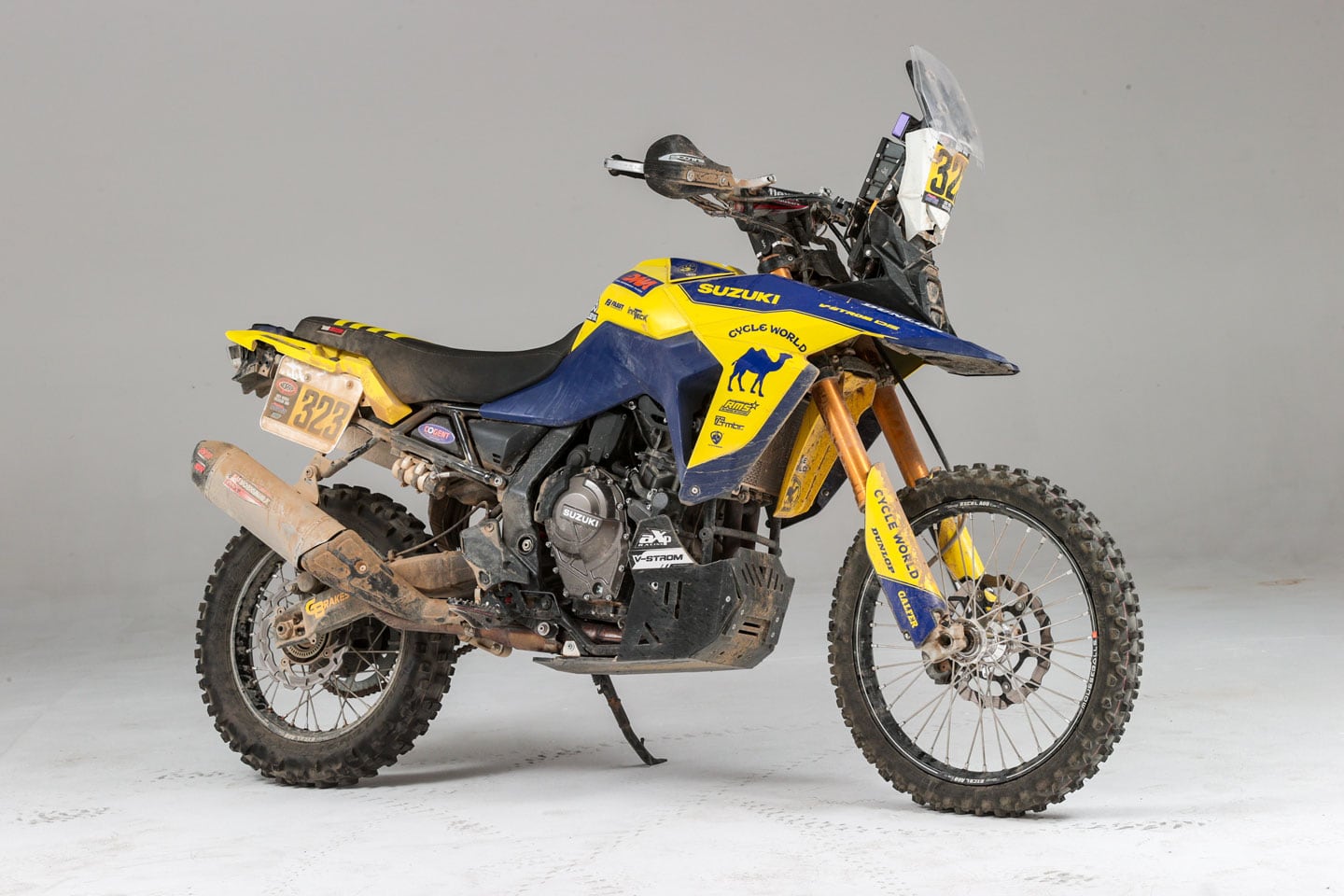 Our V-Strom 800DE DR Big after racing the NORRA Mexican 1000 Rally.