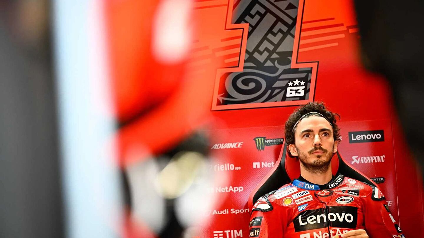 Bagnaia is fighting for a third MotoGP title in a row.