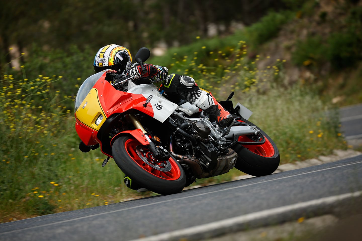 While sportier than the nakeds it’s based on, the XSR900 GP is still a reasonably comfortable street mount.