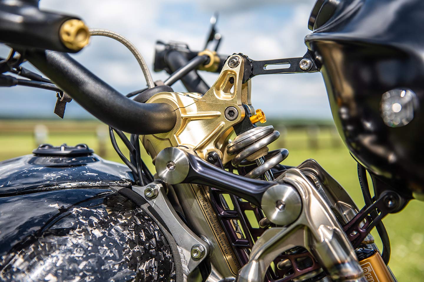 Titanium hardware abounds on the Praga ZS 800.
