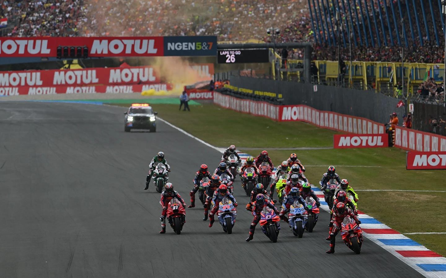 The field saw a lot of Bagnaia’s tailsection at Assen.