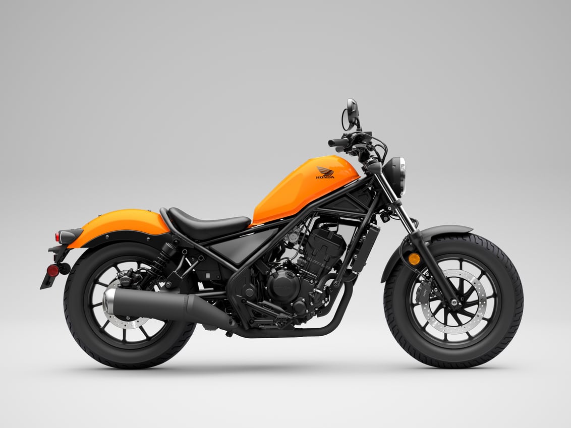 2024 Honda Rebel 300 in Nitric Orange.