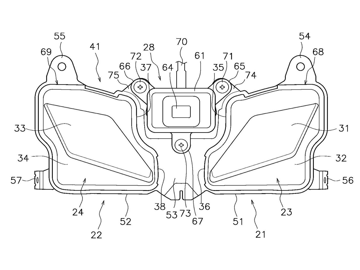 Yamaha is working on a forward-facing camera, which we believe is to aid auto-dimming headlights.
