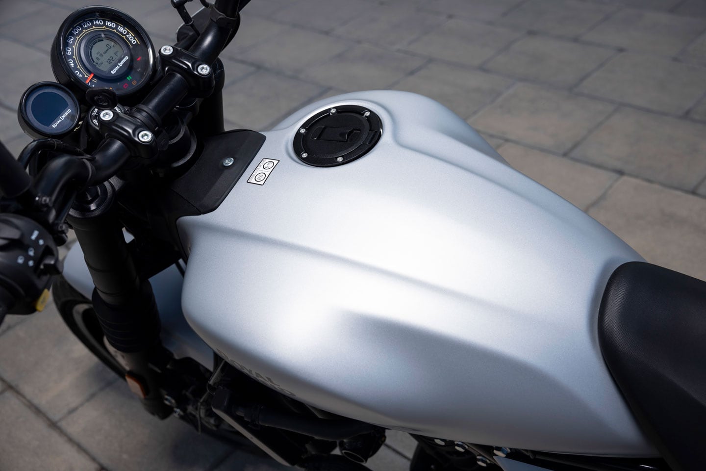 A 2.9-gallon fuel tank is claimed to give a 180-mile range. We found it to be a bit less than that but more testing back in the States will give us real numbers.