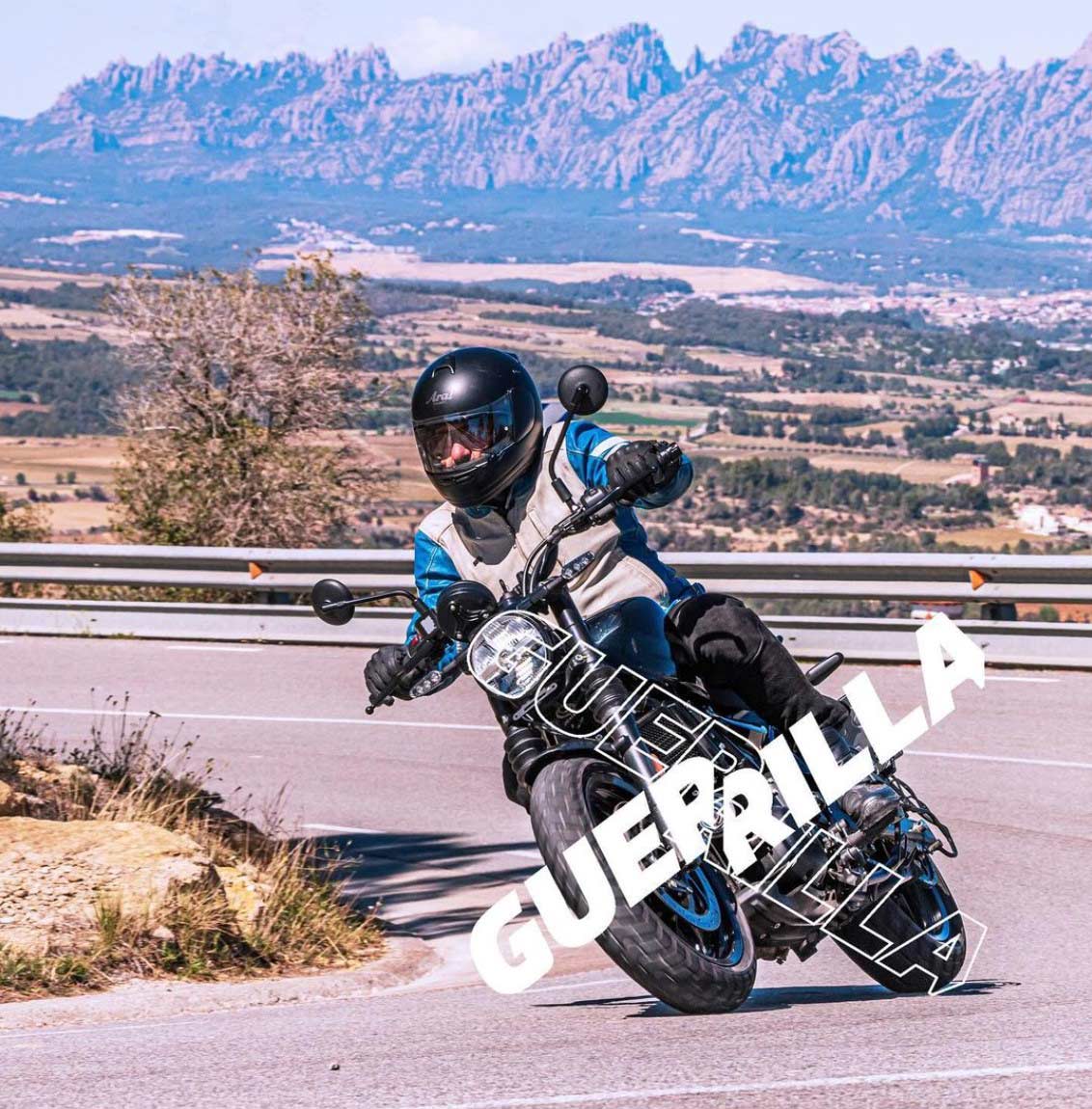 Royal Enfield Managing Director Siddhartha Lal on the new Guerrilla. The teaser image is deliberately obscured by copy.