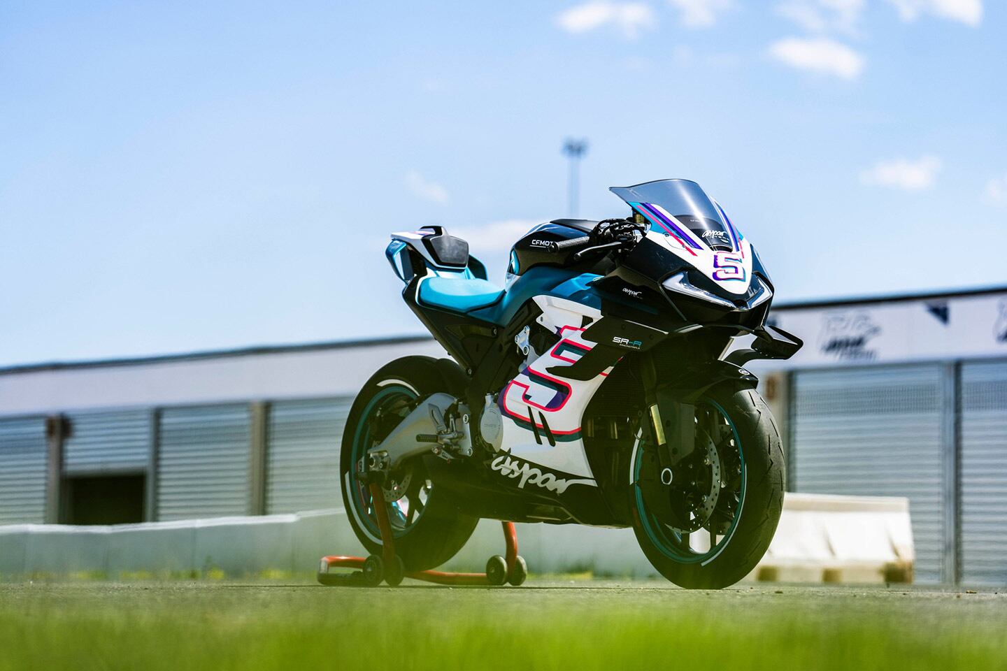 CFMoto also has its 675SR-R sportbike, which is powered by an inline-triple, heading to production soon.